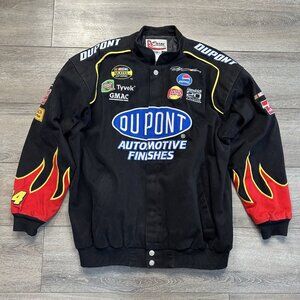 Y2K Chase Authentics Jeff Gordon #24 Jacket XL Flames DuPont Nascar 2004 Black